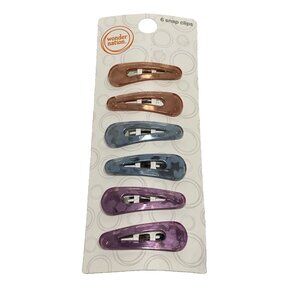 HAIR CLIPS girls 6 pack wonder nation snap clips
